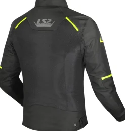 LS2 Breeze Man Motorjas Black Yellow> Motorjassen