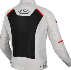 LS2 Breeze Man Motorjas Grey Black Red> Motorjassen