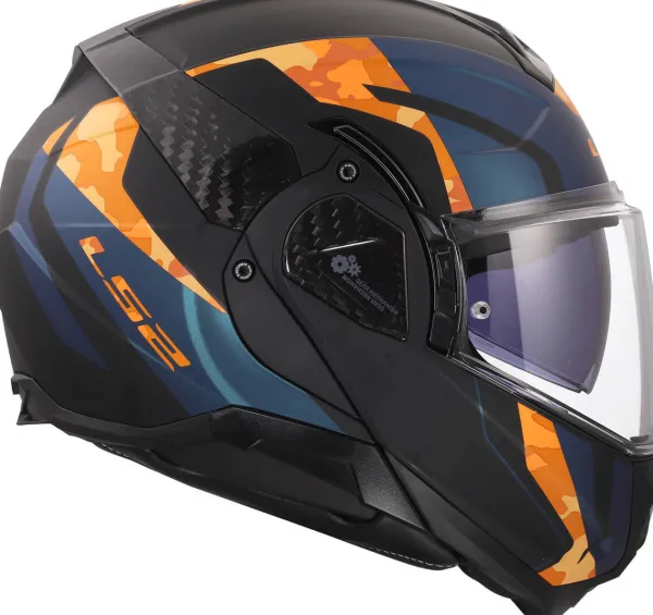 LS2 FF910 Advant II Glide Black Orange> Systeemhelmen|Helmen Met Zonnevizier