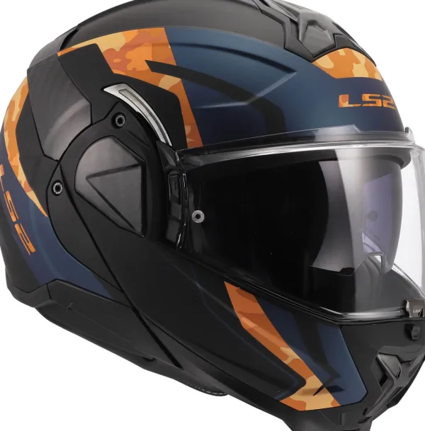 LS2 FF910 Advant II Glide Black Orange> Systeemhelmen|Helmen Met Zonnevizier
