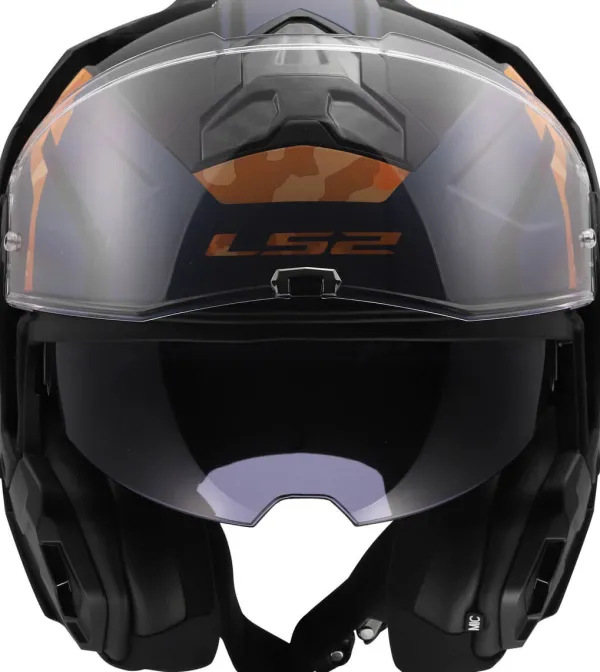 LS2 FF910 Advant II Glide Black Orange> Systeemhelmen|Helmen Met Zonnevizier