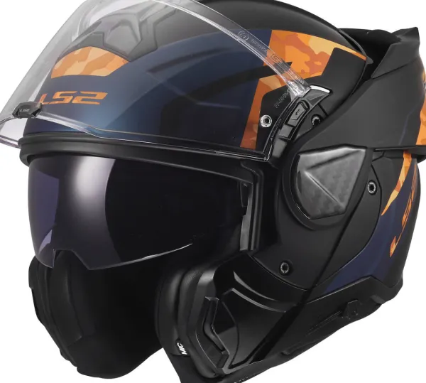 LS2 FF910 Advant II Glide Black Orange> Systeemhelmen|Helmen Met Zonnevizier