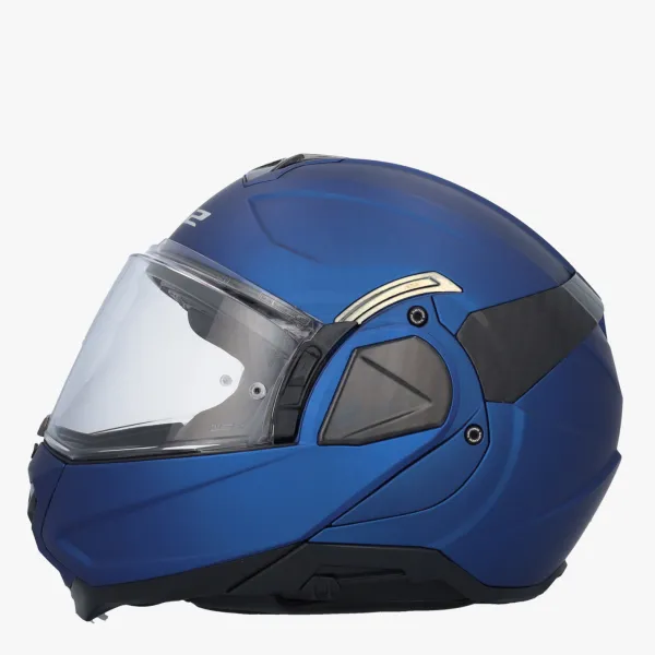 LS2 FF910 Advant II Solid Matt Navy Blue> Systeemhelmen|Helmen Met Zonnevizier