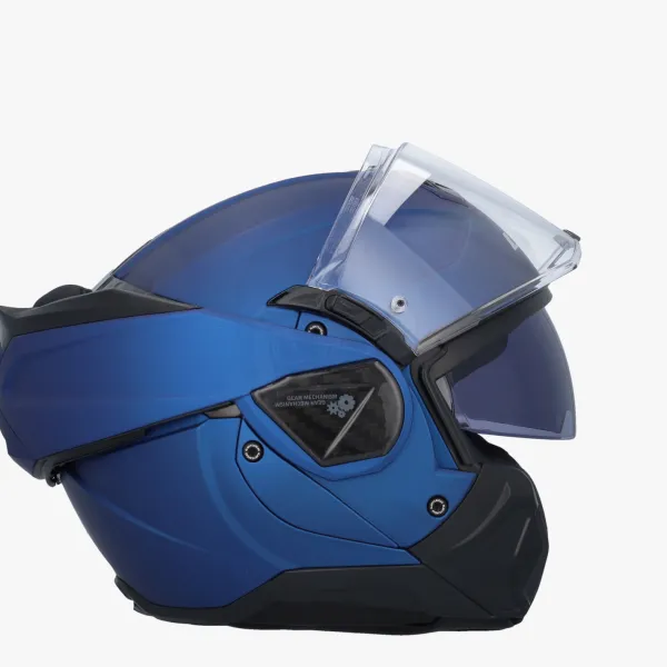LS2 FF910 Advant II Solid Matt Navy Blue> Systeemhelmen|Helmen Met Zonnevizier
