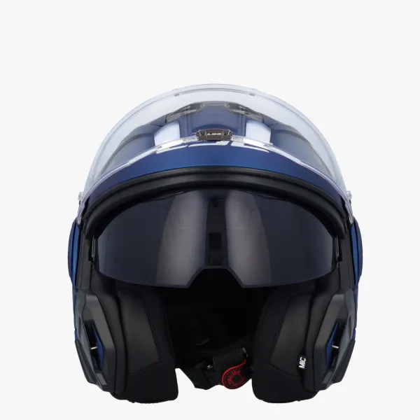 LS2 FF910 Advant II Solid Matt Navy Blue> Systeemhelmen|Helmen Met Zonnevizier