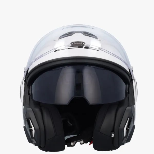 LS2 FF910 Advant II Solid White> Systeemhelmen|Helmen Met Zonnevizier