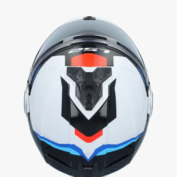 LS2 FF910 Advant II Triple White Blue Red> Systeemhelmen|Helmen Met Zonnevizier