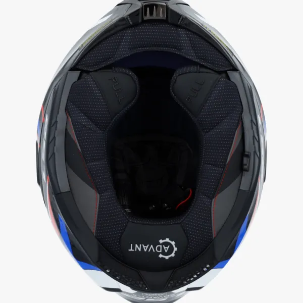 LS2 FF901 Advant X Carbon Future Ii White Blue> Systeemhelmen|Helmen Met Zonnevizier