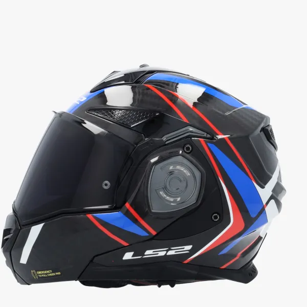 LS2 FF901 Advant X Carbon Future Ii White Blue> Systeemhelmen|Helmen Met Zonnevizier
