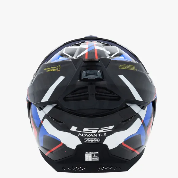 LS2 FF901 Advant X Carbon Future Ii White Blue> Systeemhelmen|Helmen Met Zonnevizier