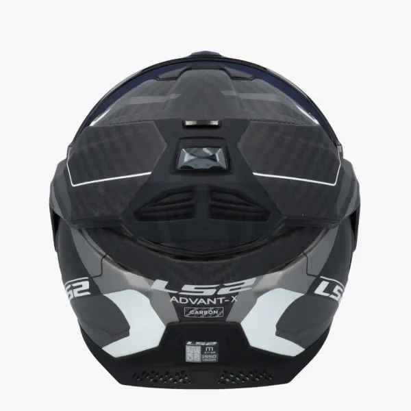 LS2 FF901 Advant X Carbon Horizon Silver Grey> Systeemhelmen|Helmen Met Zonnevizier