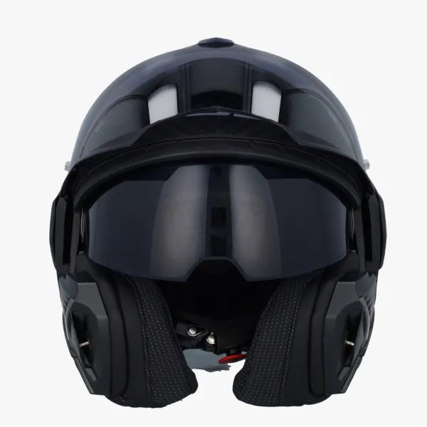LS2 FF901 Advant X Carbon Horizon Silver Grey> Systeemhelmen|Helmen Met Zonnevizier