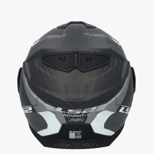 LS2 FF901 Advant X Carbon Horizon Silver Grey> Systeemhelmen|Helmen Met Zonnevizier