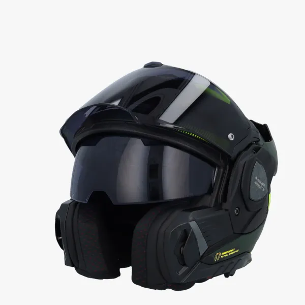 LS2 FF901 Advant X Nova Black H-V Yellow-06> Systeemhelmen|Helmen Met Zonnevizier