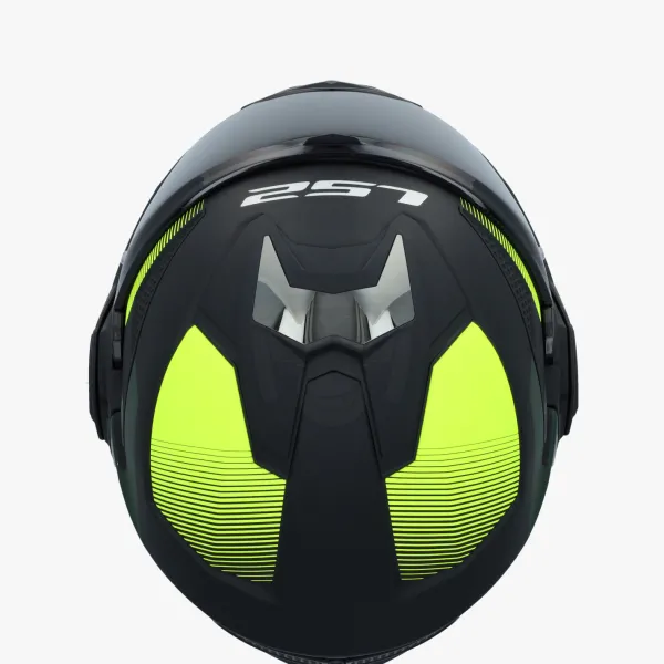 LS2 FF901 Advant X Nova Black H-V Yellow-06> Systeemhelmen|Helmen Met Zonnevizier