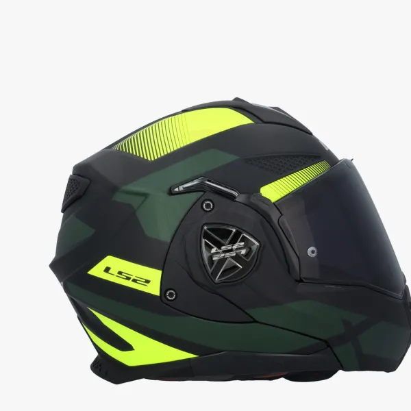 LS2 FF901 Advant X Nova Black H-V Yellow-06> Systeemhelmen|Helmen Met Zonnevizier