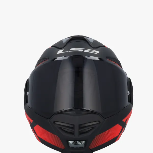 LS2 FF901 Advant X Nova Black Red-06> Systeemhelmen|Helmen Met Zonnevizier