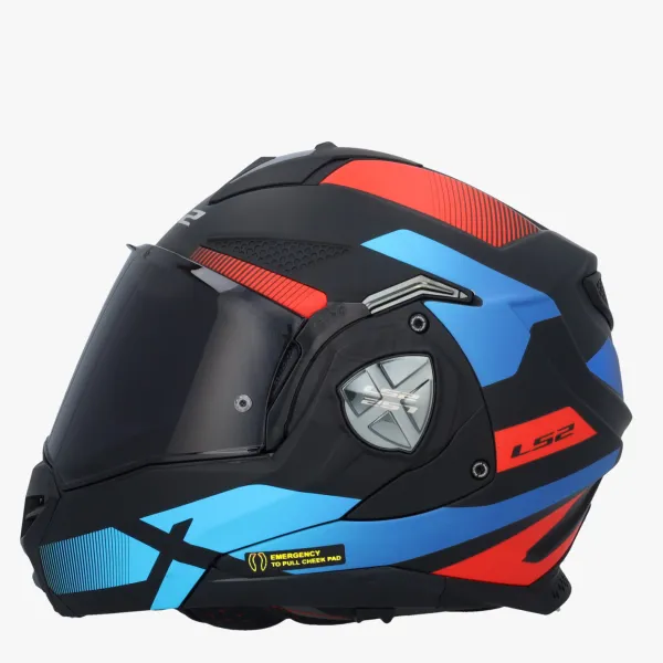 LS2 FF901 Advant X Nova Black Red Blue-06> Systeemhelmen|Helmen Met Zonnevizier