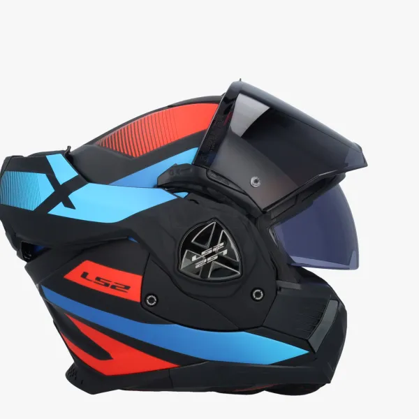 LS2 FF901 Advant X Nova Black Red Blue-06> Systeemhelmen|Helmen Met Zonnevizier