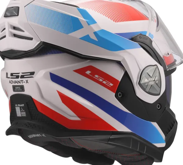 LS2 FF901 Advant X Nova White Blue Red-06> Systeemhelmen|Helmen Met Zonnevizier
