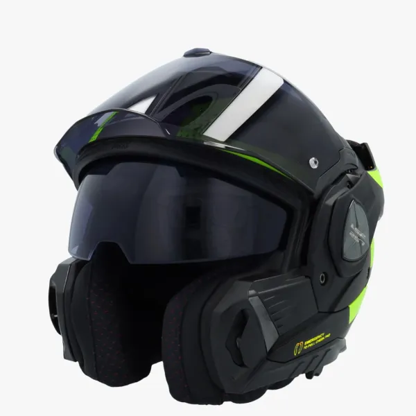 LS2 FF901 Advant X Oblivion Matt Black Fluo 06> Systeemhelmen|Helmen Met Zonnevizier