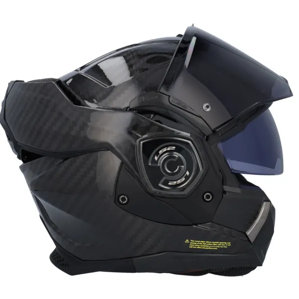 LS2 FF901 Advant X Solid Carbon 06> Systeemhelmen|Helmen Met Zonnevizier