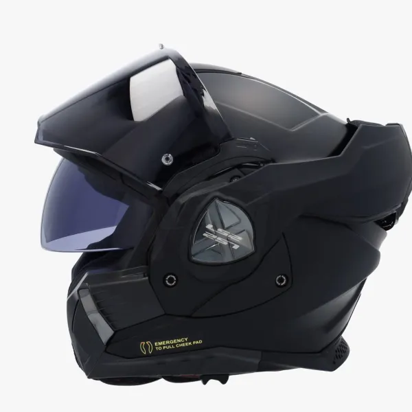 LS2 FF901 Advant X Solid Matt Black 06> Systeemhelmen|Helmen Met Zonnevizier