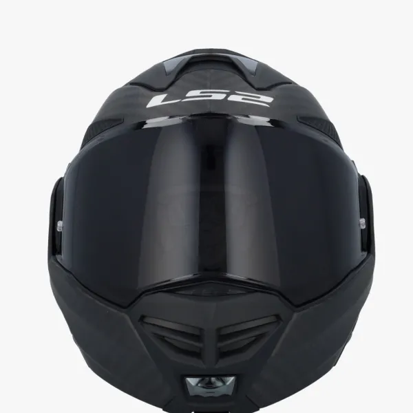 LS2 FF901 Advant X Solid Matt Carbon> Systeemhelmen|Helmen Met Zonnevizier