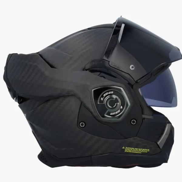 LS2 FF901 Advant X Solid Matt Carbon> Systeemhelmen|Helmen Met Zonnevizier