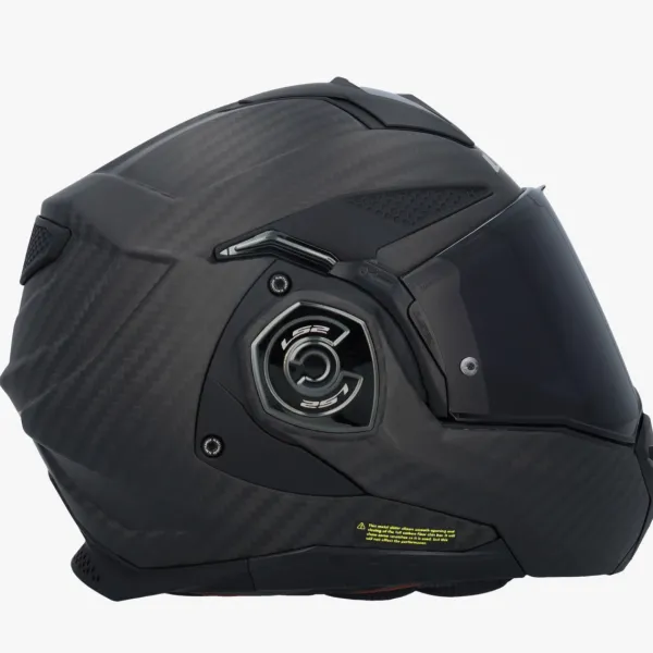 LS2 FF901 Advant X Solid Matt Carbon> Systeemhelmen|Helmen Met Zonnevizier