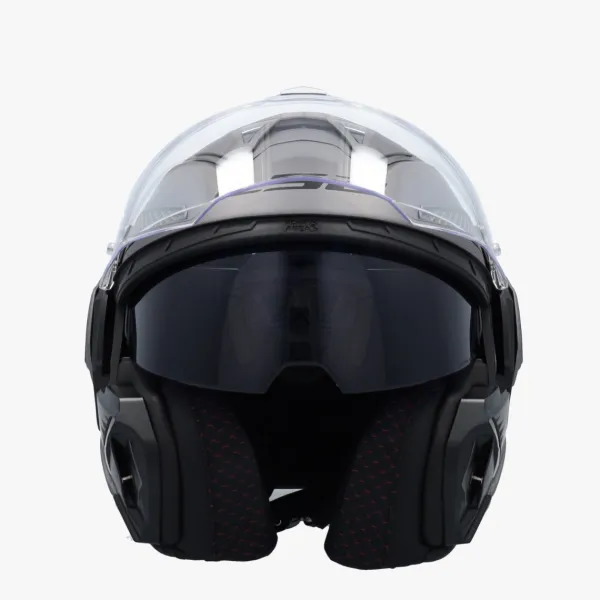 LS2 FF901 Advant X Solid Matt Titanium 06> Systeemhelmen|Helmen Met Zonnevizier