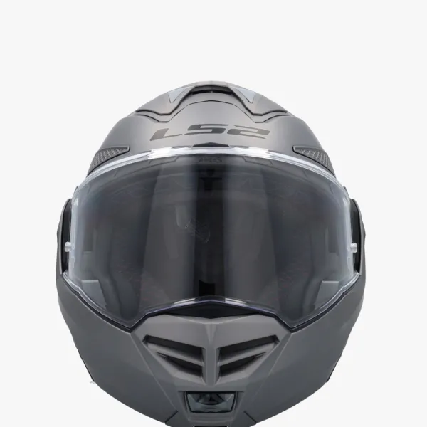 LS2 FF901 Advant X Solid Matt Titanium 06> Systeemhelmen|Helmen Met Zonnevizier