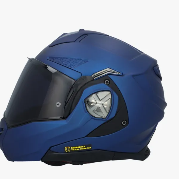 LS2 FF901 Advant X Solid Navy Blue> Systeemhelmen|Helmen Met Zonnevizier