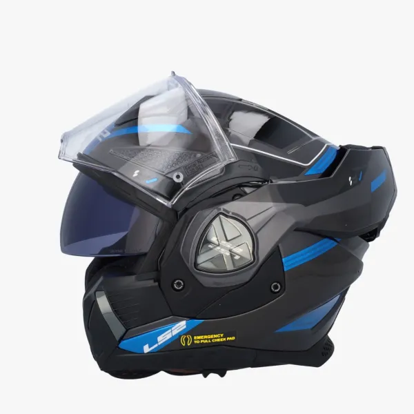 LS2 FF901 Advant X Spectrum Black Titan.Blue 06> Systeemhelmen|Helmen Met Zonnevizier