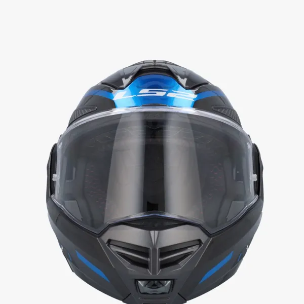 LS2 FF901 Advant X Spectrum Black Titan.Blue 06> Systeemhelmen|Helmen Met Zonnevizier