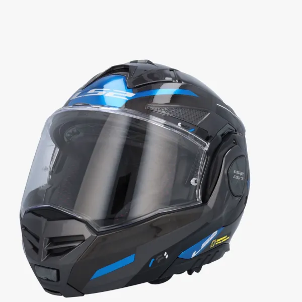 LS2 FF901 Advant X Spectrum Black Titan.Blue 06> Systeemhelmen|Helmen Met Zonnevizier