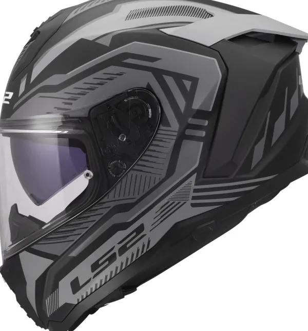 LS2 FF817 Challenger II Dravix Grey> Integraalhelmen|Race Helmen