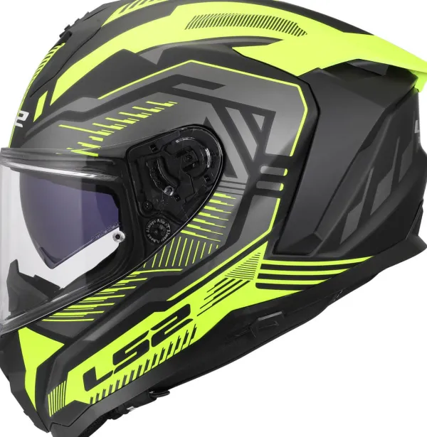 LS2 FF817 Challenger II Dravix H-V Yellow> Integraalhelmen|Race Helmen