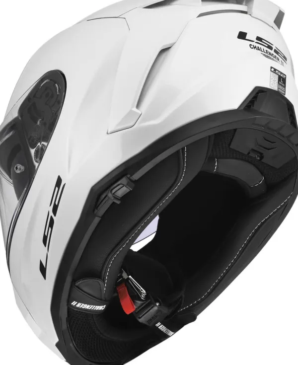 LS2 FF817 Challenger II Solid White> Integraalhelmen|Race Helmen
