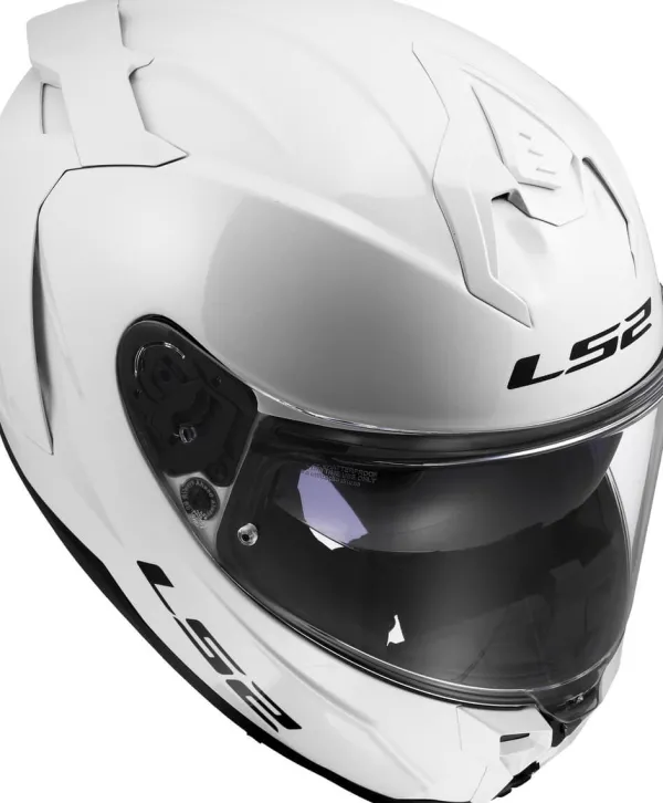 LS2 FF817 Challenger II Solid White> Integraalhelmen|Race Helmen