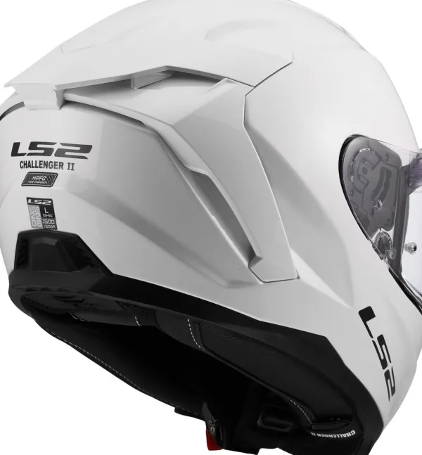 LS2 FF817 Challenger II Solid White> Integraalhelmen|Race Helmen