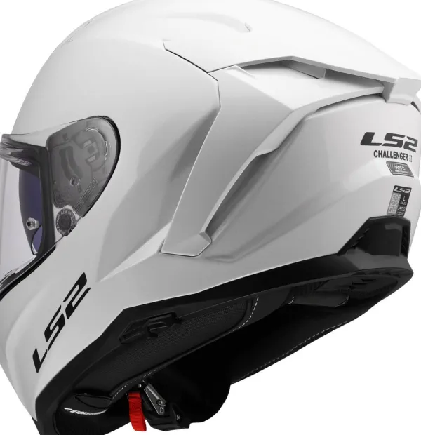 LS2 FF817 Challenger II Solid White> Integraalhelmen|Race Helmen