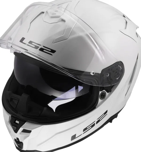 LS2 FF817 Challenger II Solid White> Integraalhelmen|Race Helmen