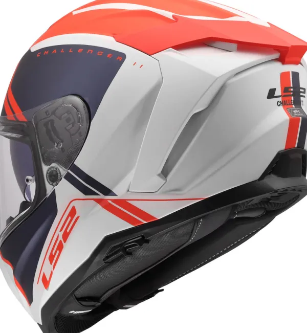 LS2 FF817 Challenger II Titan White Blue Red> Integraalhelmen|Race Helmen