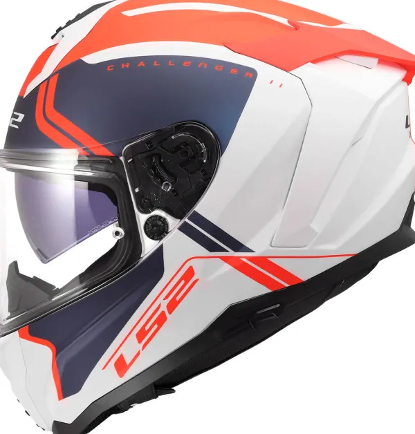 LS2 FF817 Challenger II Titan White Blue Red> Integraalhelmen|Race Helmen