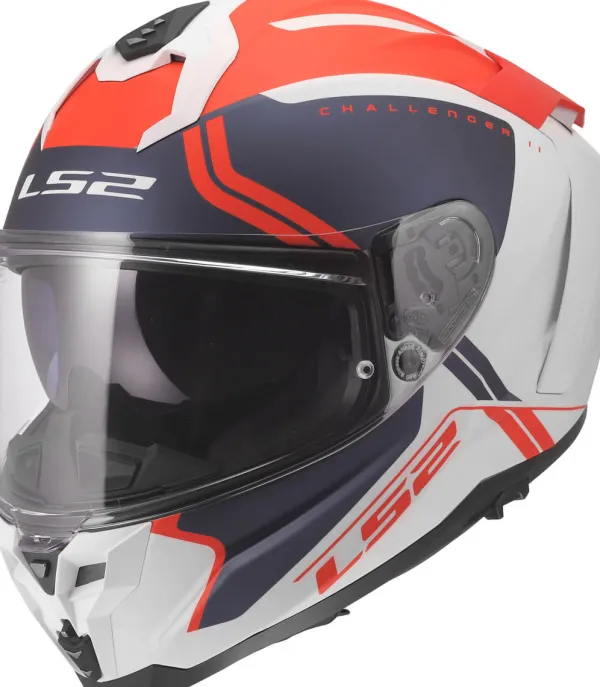 LS2 FF817 Challenger II Titan White Blue Red> Integraalhelmen|Race Helmen