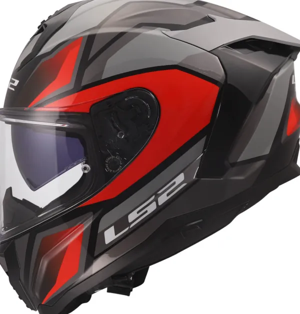 LS2 FF817 Challenger II Viper Grey Red> Integraalhelmen|Race Helmen