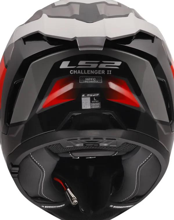 LS2 FF817 Challenger II Viper Grey Red> Integraalhelmen|Race Helmen