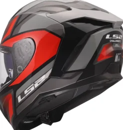 LS2 FF817 Challenger II Viper Grey Red><noscript><img width=