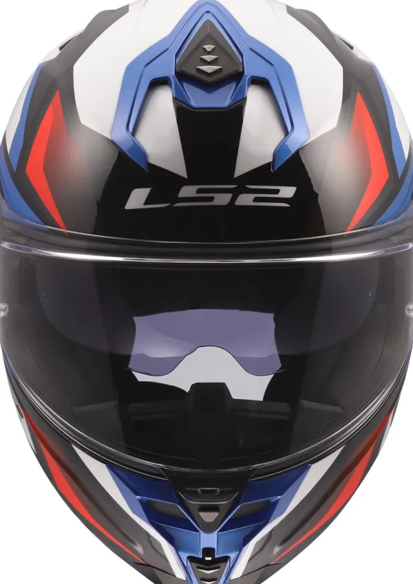 LS2 FF817 Challenger II Viper White Blue Red> Integraalhelmen|Race Helmen